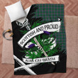 Byres Scottish Pride Tartan Fleece Blanket