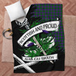 Hunter Scottish Pride Tartan Fleece Blanket