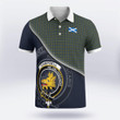 Campbell Clan Badge Tartan In Heart Polo Shirt