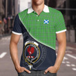 Currie Or Curry Clan Badge Tartan In Heart Polo Shirt