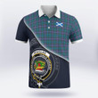 Douglas Clan Badge Tartan In Heart Polo Shirt