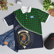 Halkett Clan Badge Tartan In Heart Polo Shirt