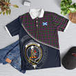 Maclennan Clan Badge Tartan In Heart Polo Shirt