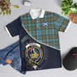 Paisley Clan Badge Tartan In Heart Polo Shirt