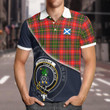 Somerville Clan Badge Tartan In Heart Polo Shirt