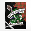 Bruce Scottish Pride Tartan Fleece Blanket