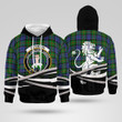 Paterson Clan Badge Lion Tartan All Over Print Hoodie