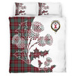 Crawford Clan Badge Thistle White Bedding Set