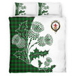 Lundin Clan Badge Thistle White Bedding Set