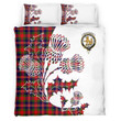 Macpherson Chief Clan Badge Thistle White Bedding Set
