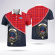 Rose Clan Badge Tartan In Heart Polo Shirt