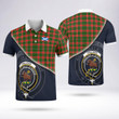 Pollock Clan Badge Tartan In Heart Polo Shirt