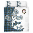 Cockburn Clan Badge Thistle White Bedding Set