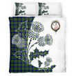 Allardice Clan Badge Thistle White Bedding Set