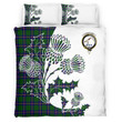 Carmichael Clan Badge Thistle White Bedding Set