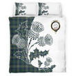 Kennedy Clan Badge Thistle White Bedding Set