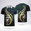 Lockhart Celtic Clan Badge Tartan Polo Shirt