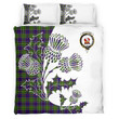 Whitefoord Clan Badge Thistle White Bedding Set