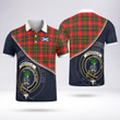 Somerville Clan Badge Tartan In Heart Polo Shirt
