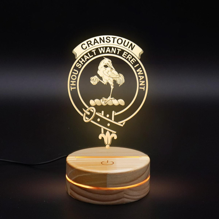 Cranstoun Clan Badge 3D Lamp