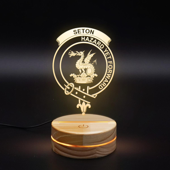 Seton Clan Badge 3D Lamp
