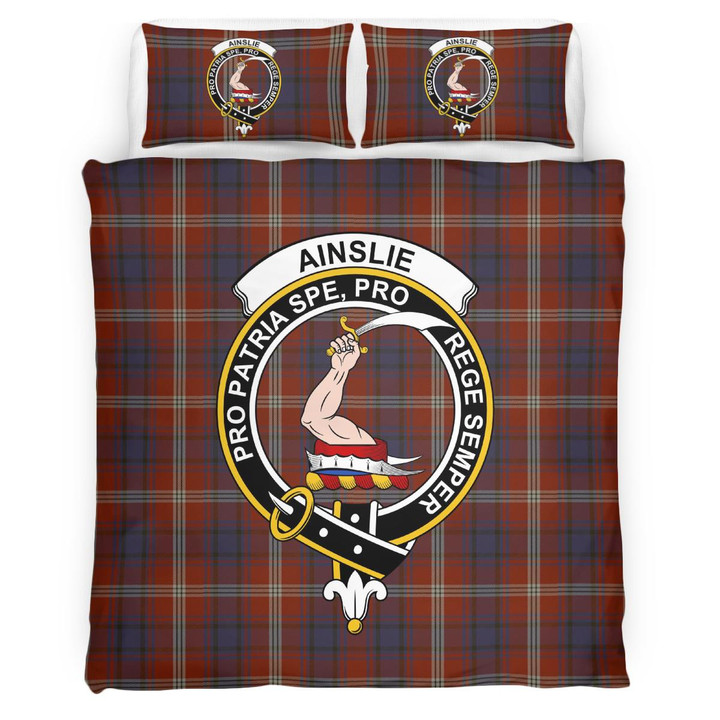 Ainslie Clan Badge Tartan Bedding Set