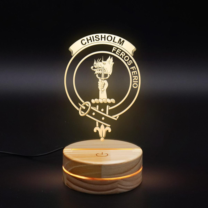Chisholm Clan Badge 3D Lamp