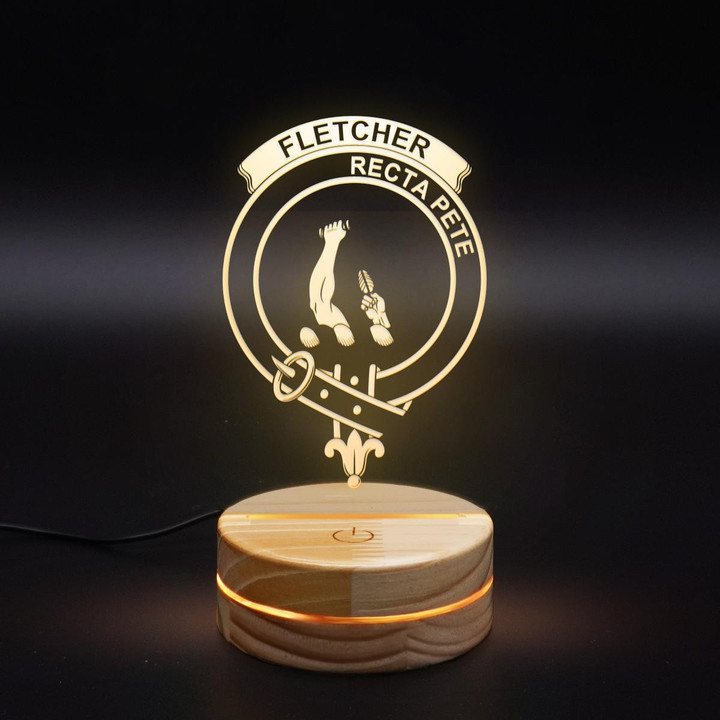 Fletcher Clan Badge 3D Lamp