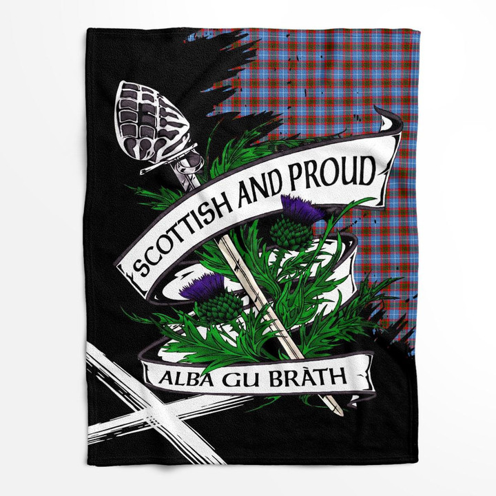 Skirving Scottish Pride Tartan Fleece Blanket