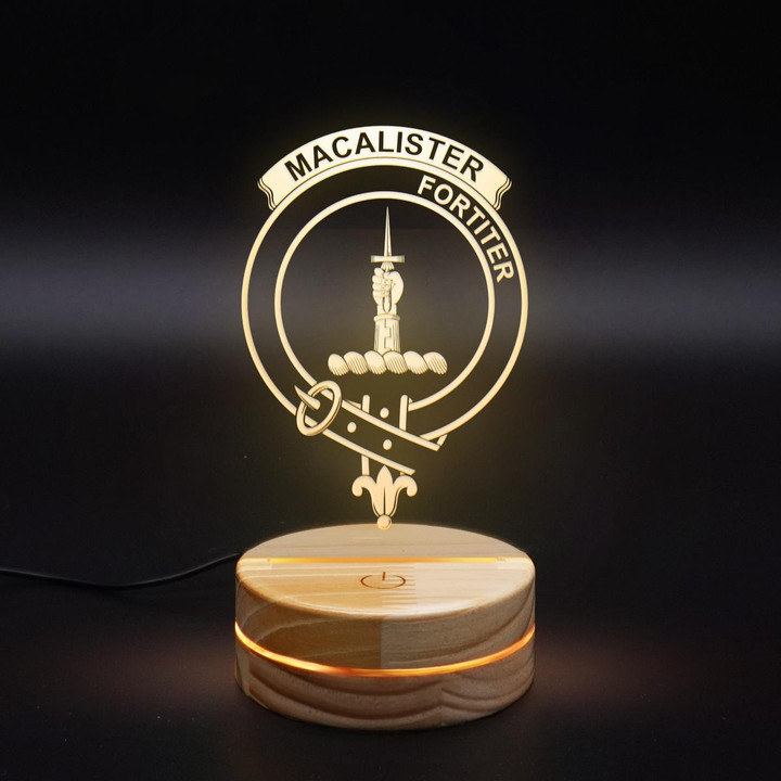 Macalister Clan Badge 3D Lamp