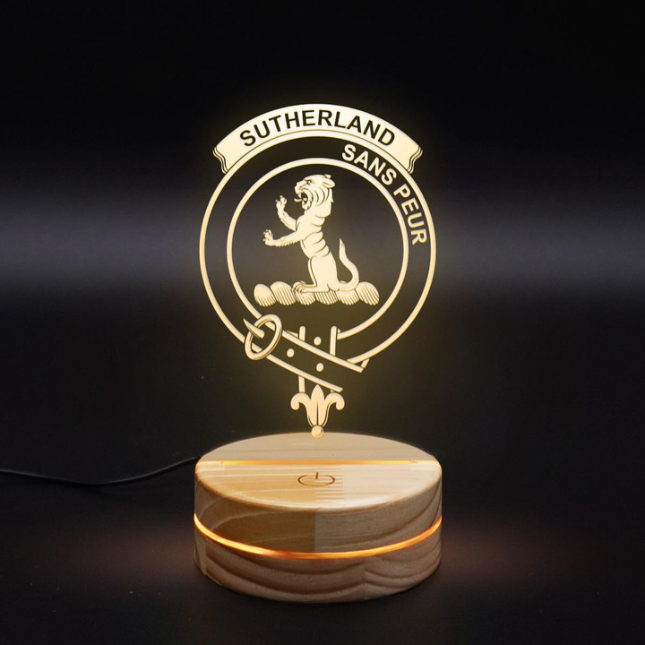 Sutherland Ii Clan Badge 3D Lamp