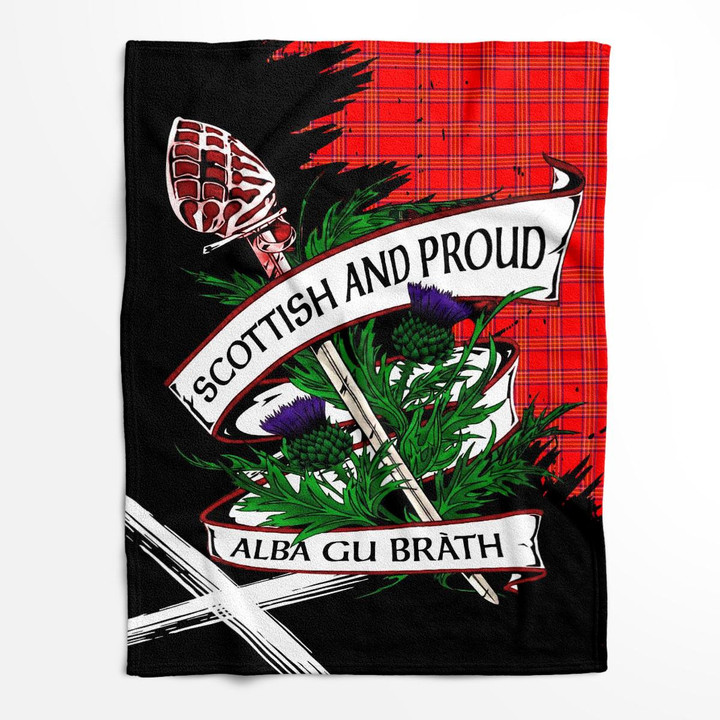 Burnett Scottish Pride Tartan Fleece Blanket