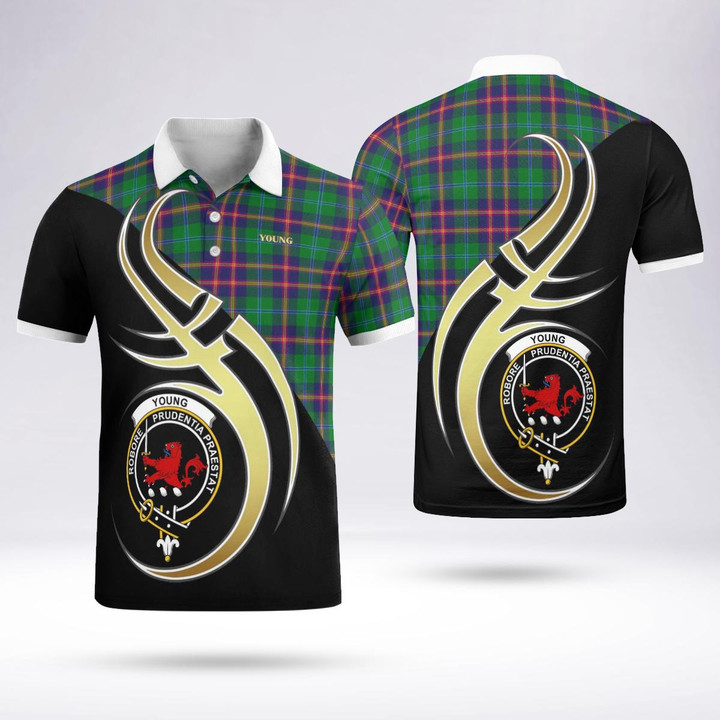 Young Celtic Clan Badge Tartan Polo Shirt