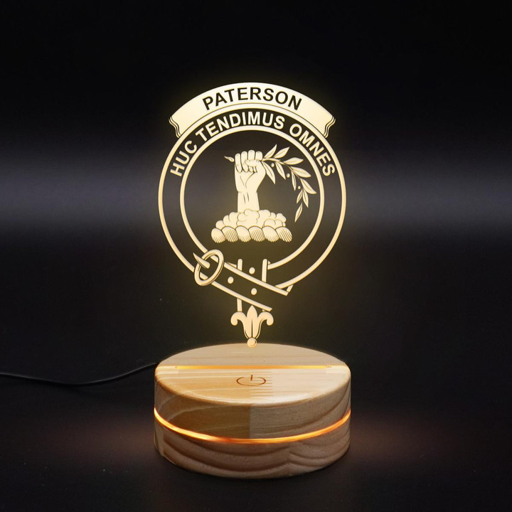 Paterson Clan Badge 3D Lamp
