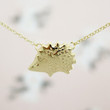 Popular Necklace Cute Little Hedgehog Necklace Alloy Plating Small Animal Necklace Women Fashion Jewelry