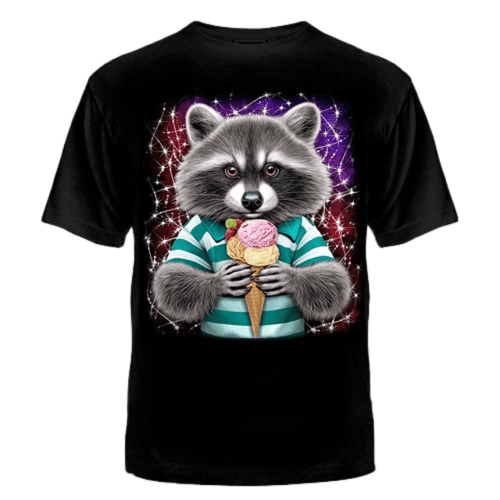 Animal Men'S T-Shirt Raccoon 3d Print Quality Men'S Clothing Loose Oversize Shirt Trendy Street Sweatshirt Classic Short Sleeve