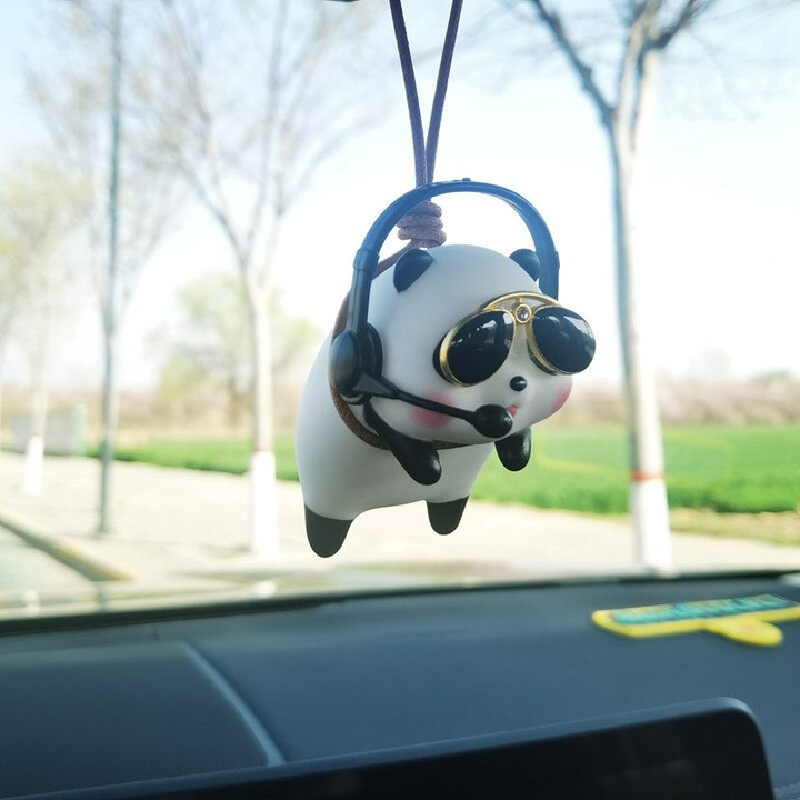 Cute Panda/Pig/Tiger Car Pendant Auto Rearview Mirror
