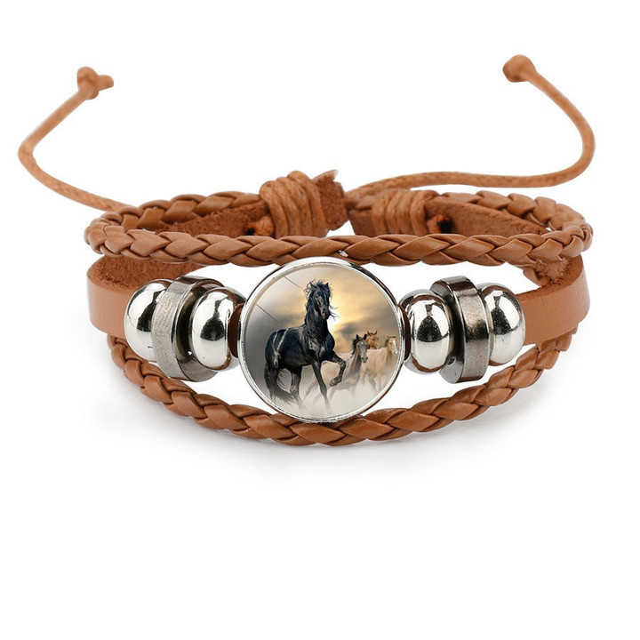 New Style Multi-Color Leather Bracelet For Horse Lovers