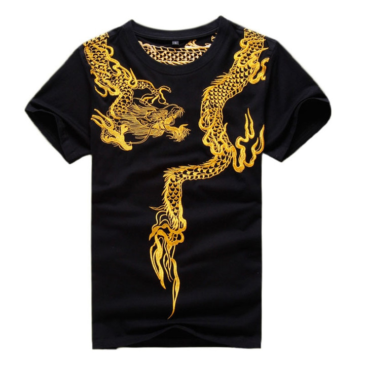 Golden Dragon Cotton T-Shirt