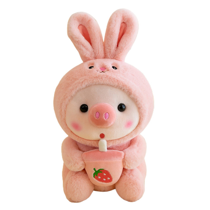 30/60cm Pig Stuffe Plush Doll Cosplay Cat&Bear&Dog