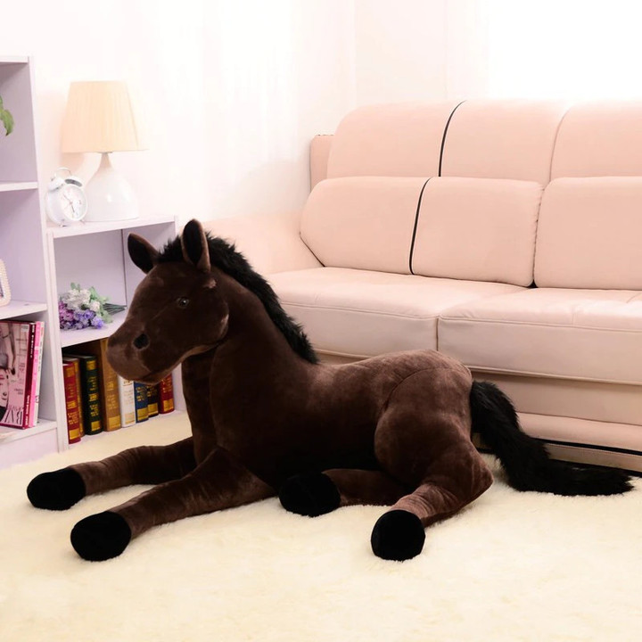 Big Size Simulation animal 70x40cm horse plush toy prone horse doll for birthday gift
