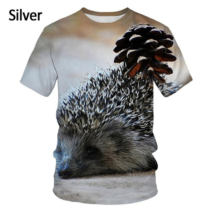 New 3d Hedgehog Printed T-shirt