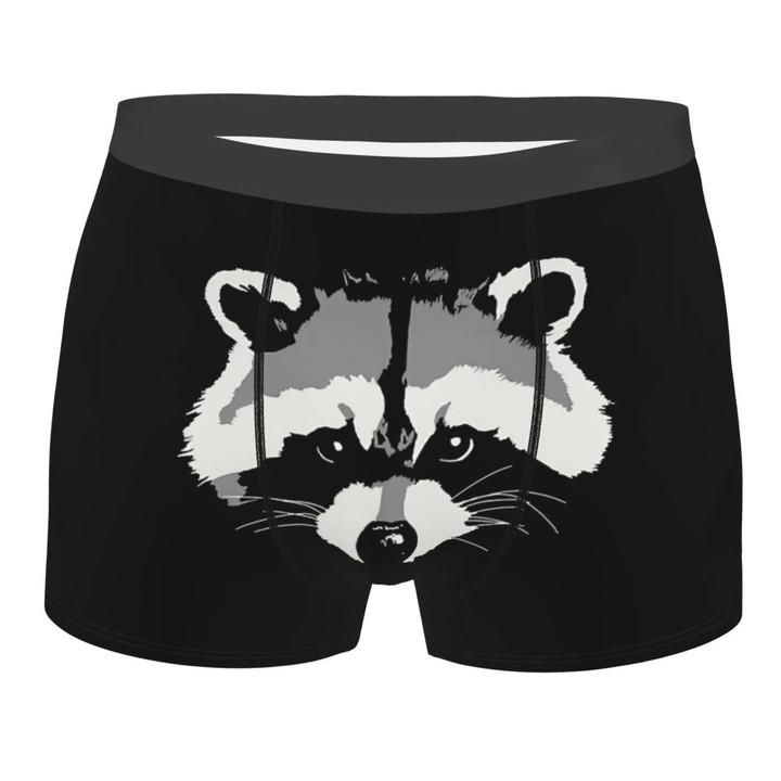 Animals Art Raccoon Face Underpants Cotton Panties Male Underwear Print Shorts Boxer Briefs