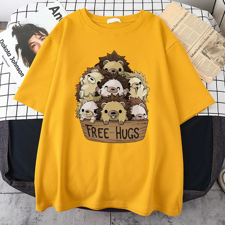 Cute Hedgehog Printing T Shirt