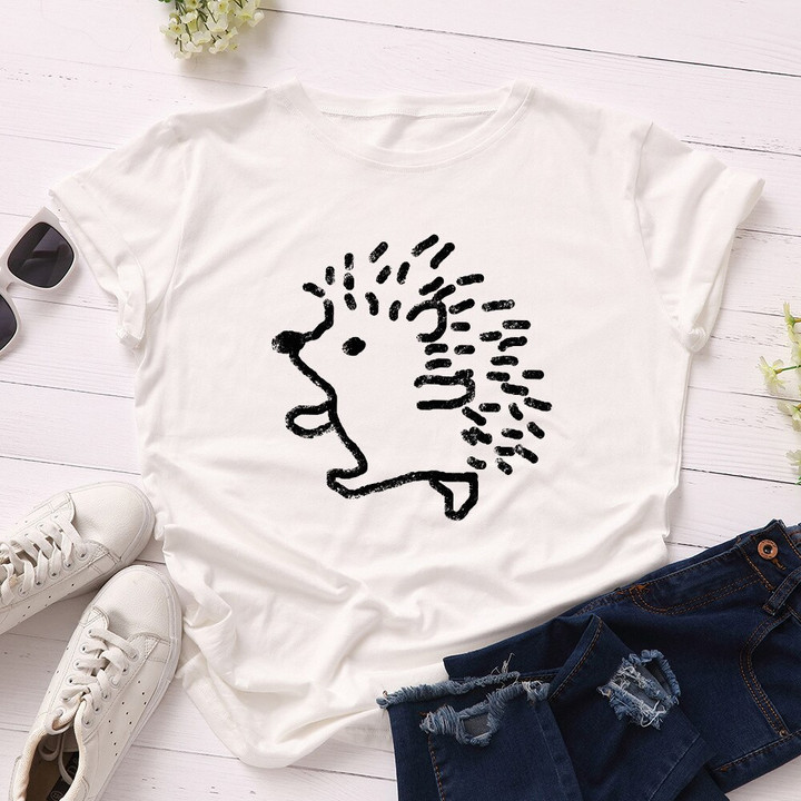 T-shirts Cute Hedgehog Printed