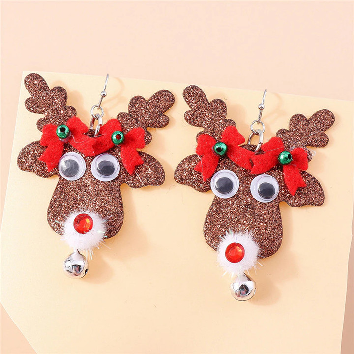 Hot Selling Mix Styles 2022 Merry Christmas Earrings Fashion Christmas Tree Deer Santa Drop Earrings New Year Jewelry Gifts