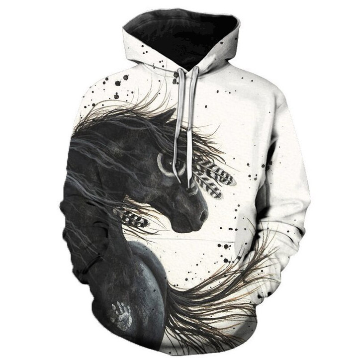 Hot Horse Printed Hooded