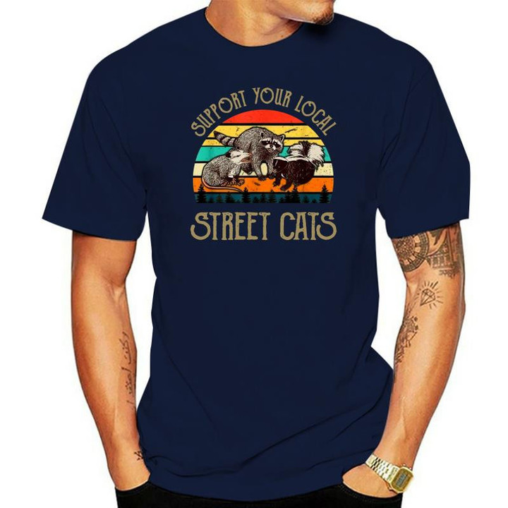 Support Your Local Street Cats T-Shirt Vintage Gift