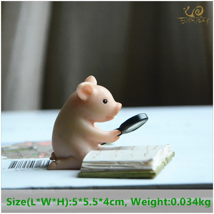 Everyday Collection Home Decor Garden Miniature Animal Figurines Desktop Decoration Cute Pig Figure Toys Gift for Children