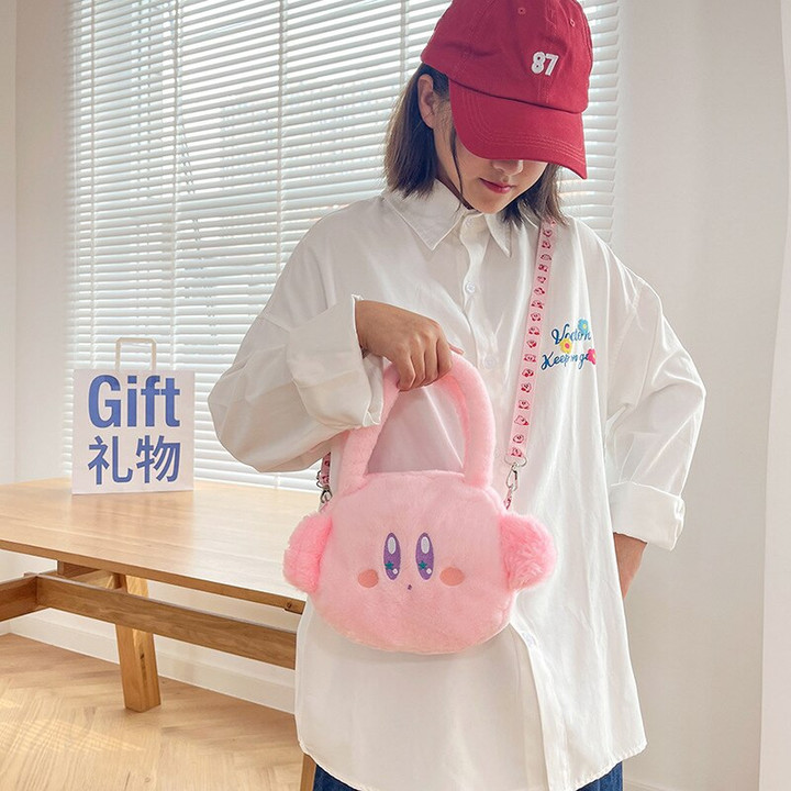Korean women ins cute pig plush shoulder bag 2022 new personality cartoon backpack girl heart doll chick bag